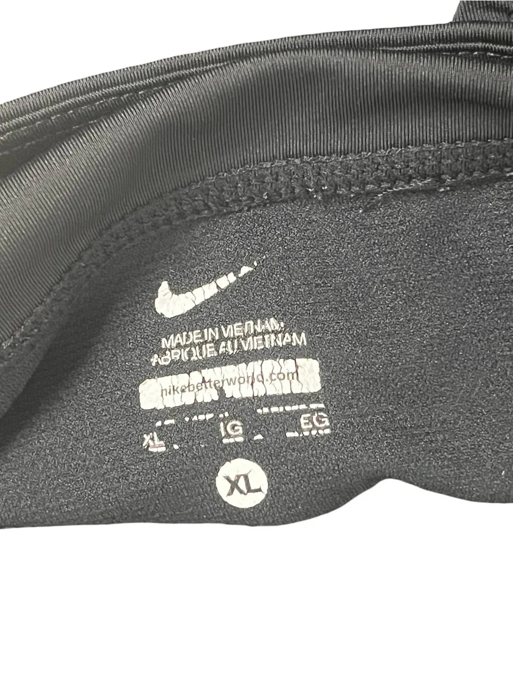Nike Black Bikini Swim Bottoms Classic Swoosh Logo Waistband Size XL